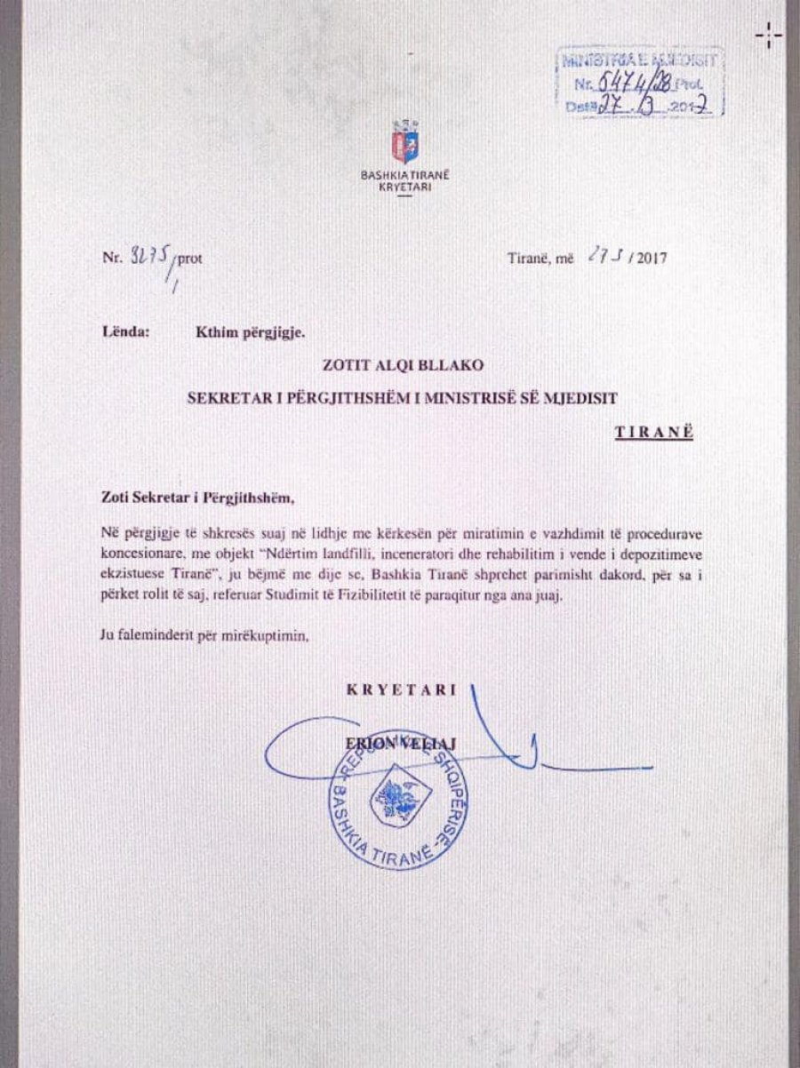 Dokumenti me te cilin Veliaj futi Bashkine e Tiranes ne kontraten qe i kushton 91 milion euro