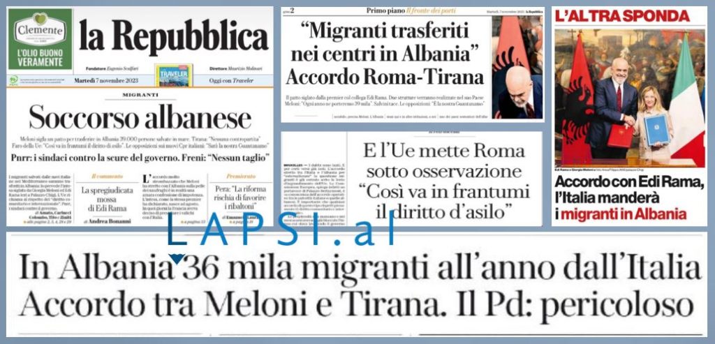 gazetat italiane Rama meloni