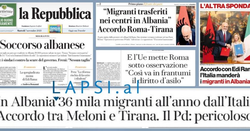 gazetat italiane Rama meloni