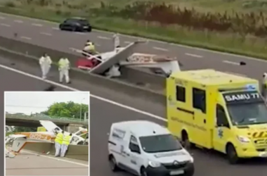 Avioni përplaset në autostradën e Parisit, humbin jetën tre persona