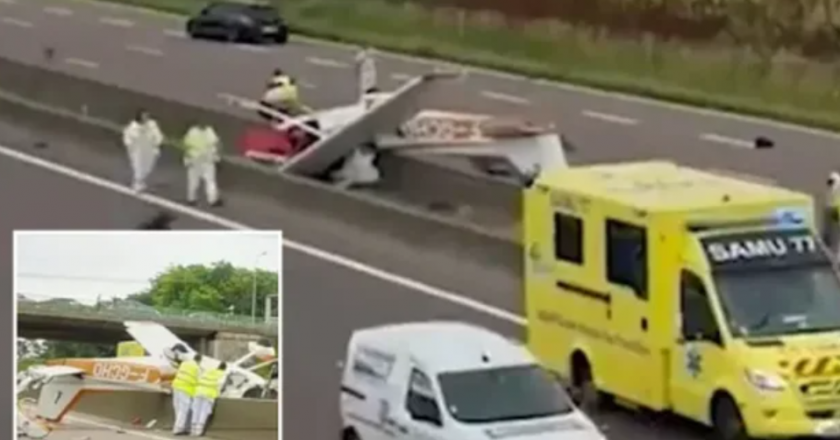 Avioni përplaset në autostradën e Parisit, humbin jetën tre persona